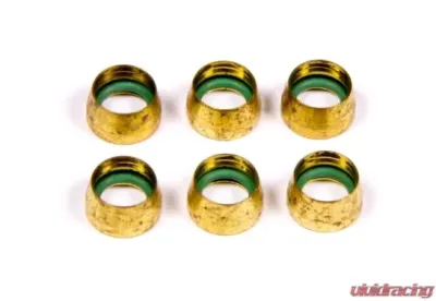 Aeroquip Universal -6 Replacement A/C Brass Sleeves (6 pk) - FCM2430