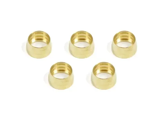 Aeroquip Universal Repl Brass Sleeve for #8 Teflon Hose Ftgs (5pk) - FCM3824