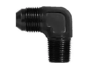 Aeroquip Universal 90 Deg Alum #8 Flare 1/4 in Black