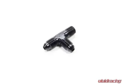 Aeroquip Universal Alum Run Tee #4 Flare 1/8in Black - FCM5124