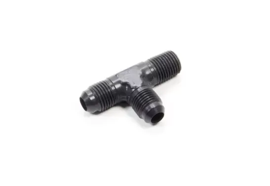 Aeroquip Universal Alum Run Tee #6 Flare 1/4in Black - FCM5125