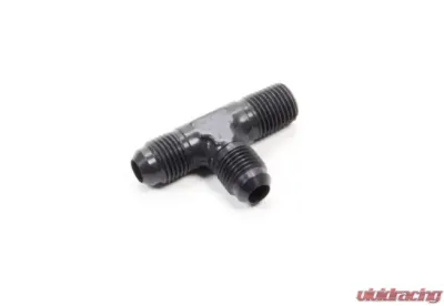 Aeroquip Universal Alum Run Tee #6 Flare 1/4in Black - FCM5125