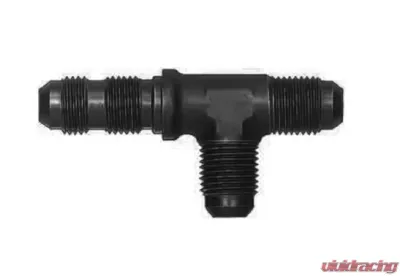 Aeroquip Universal #3 Alum Bulkhead Run Tee Black - FCM5815