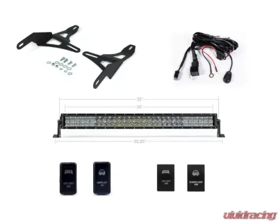 Cali Raised LED Lower Bumper Hidden Mounts 32-Inch Combo LED Bar Wiring Harness Toyota Tacoma 2016-2021 - CR2842