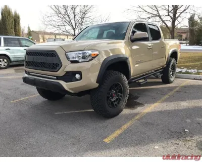 Cali Raised LED Lower Bumper Flush Mounts 32-Inch Combo Amber Single Row LED Bar Wiring Harness Toyota Tacoma 2016-2021 - CR2851