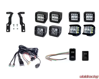 Cali Raised LED Ditch Mount 27W Side Projecting Pods Wiring Harness Toyota Tacoma 2016-2021 - CR2857