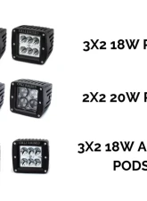 Cali Raised LED Fog Mounts 18W Spot 3x2 Pods Adapters Toyota Tacoma 2016-2021                                     - CR2531 - Image 4