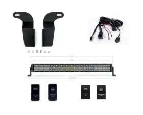 Cali Raised LED Lower Bumper Hidden Mounts 32-Inch Combo LED Bar Wiring Harness Toyota Tacoma 2005-2015