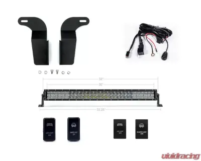Cali Raised LED Lower Bumper Hidden Mounts 32-Inch Spot LED Bar Wiring Harness Toyota Tacoma 2005-2015 - CR2469