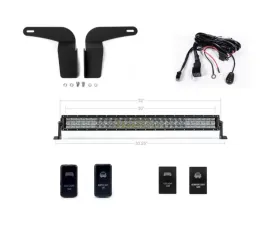Cali Raised LED Lower Bumper Flush Mounts 32-Inch Combo LED Bar Wiring Harness Toyota Tacoma 2005-2015