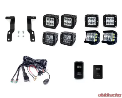 Cali Raised LED Ditch Mount 27W Side Projecting Pods Wiring Harness Toyota Tacoma 2005-2015 - CR2866