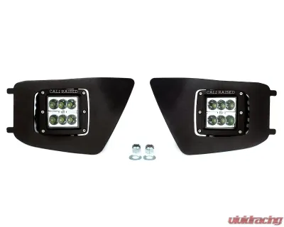 Cali Raised LED Fog Mounts 18W Spot 3x2 Amber Pods Adapters Toyota Tacoma 2012-2015 - CR2458