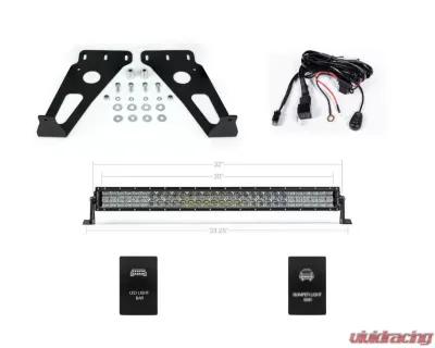 Cali Raised LED Hidden Bumper Mounts 32-Inch Combo LED Bar Wiring Harness Toyota 4Runner 2014+ - CR2476