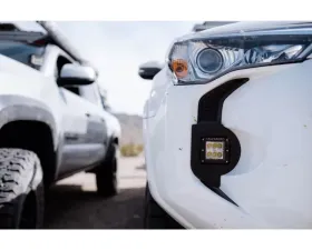 Cali Raised LED Fog Mounts 18W Spot 3x2 Amber Pods Adapters Toyota 4Runner 2014-2021