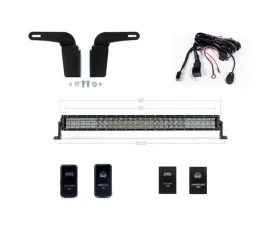 Cali Raised LED Lower Bumper Hidden Mounts 32-Inch Combo LED Bar Wiring Harness Toyota 4Runner 03-09