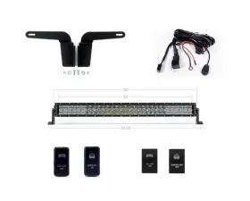 Cali Raised LED Lower Bumper Flush Mounts 32-Inch Combo LED Bar Wiring Harness Toyota 4Runner 03-09