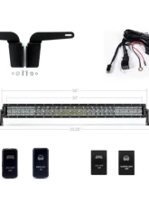 Cali Raised LED Lower Bumper Flush Mounts 32-Inch Combo LED Bar Wiring Harness Toyota 4Runner 03-09                                     - CR2508 - Image 3