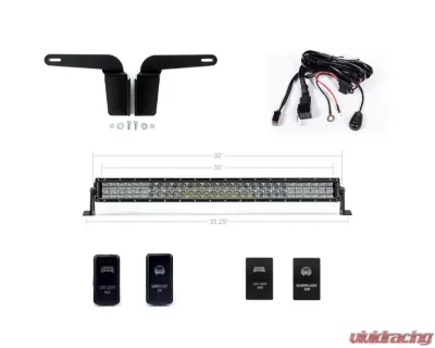 Cali Raised LED Lower Bumper Flush Mounts 32-Inch Combo LED Bar Wiring Harness Toyota 4Runner 03-09 - CR2508