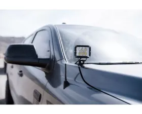 Cali Raised LED Ditch Mount 18W 3x2 Amber LED Pods Wiring Harness Toyota 4Runner 2014-2021