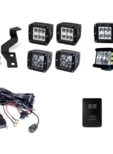 Cali Raised LED Ditch Mount 27W Side Projecting Pods Wiring Harness Toyota 4Runner 2014-2021                                     - CR2547 - Image 2