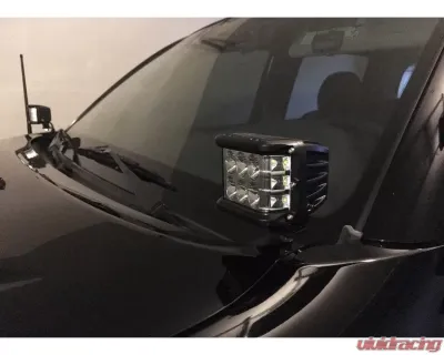 Cali Raised LED Ditch Mount 27W Side Projecting Pods Wiring Harness Toyota 4Runner 2014-2021 - CR2547
