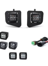 Cali Raised LED Fog Mounts 18W Spot 3x2 Pods Adapters Toyota 4Runner 2014-2021                                     - CR2567 - Image 2