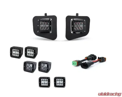 Cali Raised LED Fog Mounts 18W Spot 3x2 Pods Adapters Toyota 4Runner 2014-2021 - CR2567