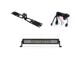 Cali Raised LED Lower Bumper Hidden Mounts 22-Inch Combo LED Bar Wiring Harness Dodge 2500 | 3500 10-20
