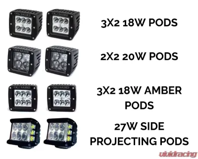 Cali Raised LED Ditch Mount 18W 3x2 LED Pods Wiring Harness Chevrolet Colorado | GMC Canyon 2015-2021 - CR2665