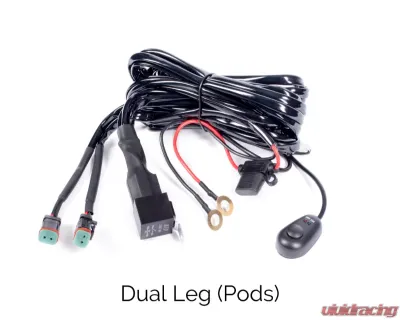 Cali Raised LED Ditch Mount 18W 3x2 LED Pods Wiring Harness Chevrolet Colorado | GMC Canyon 2015-2021 - CR2665