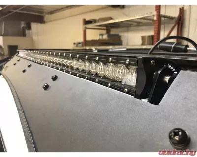 Cali Raised LED 40-Inch Cut Out Prinsu Roof Rack Mounts 42-Inch Combo Amber Single Row LED Bar Wiring Harness - CR2675