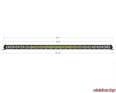 Cali Raised LED 40-Inch Cut Out Prinsu Roof Rack Mounts 42-Inch Combo Amber Single Row LED Bar Wiring Harness - CR2675