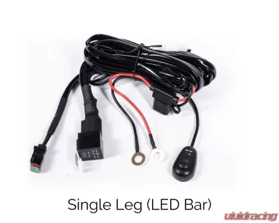 Cali Raised LED Front Runner Slimline Roof Rack Mounts 42-Inch Combo Single Row LED Bar Wiring Harness Toyota Tacoma 2005+ - CR2712