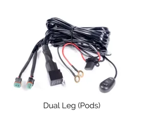 Cali Raised LED Double Connecting LED Wiring Harness Two Connecting Ports LED