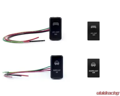 Cali Raised LED Lower Bumper Flush Mounts for 32-Inch LED Bar Toyota 4Runner 03-09 - CR2334