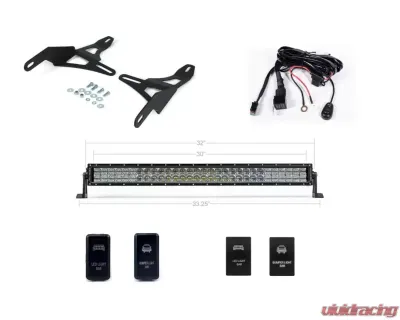 Cali Raised LED Lower Bumper Hidden Mounts for 32-Inch LED Bar Toyota Tacoma 2016-2021 - CR2357