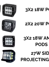 Cali Raised LED Pod Hood Ditch Mounts Toyota Tacoma 2005-2015                                     - CR2341 - Image 3