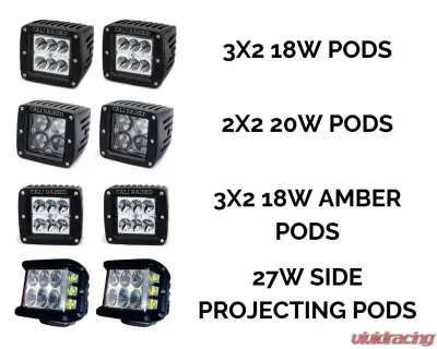 Cali Raised LED Pod Hood Ditch Mounts Toyota Tacoma 2005-2015 - CR2341