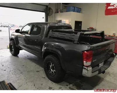 Cali Raised LED Mid Height Overland Bed Rack Long Bed Toyota Tacoma 2005+ - CR3693