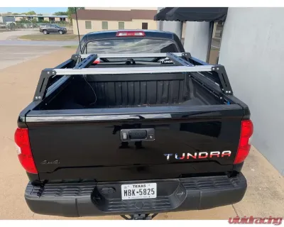 Cali Raised LED Mid Height Overland Bed Rack Long Bed  Toyota Tundra 2014+ - CR3711