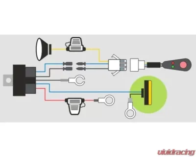Ironman 4x4 Light Bar | Work Light Wiring Loom - Suits One 1 Light - IWHL001