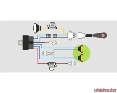 Ironman 4x4 Driving Light Wiring Loom - Suits Set of Two 2 Lights - IWHL002