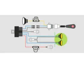 Ironman 4x4 Driving Light Wiring Loom - Suits Set of Two 2 Lights with Daytime Running Lights