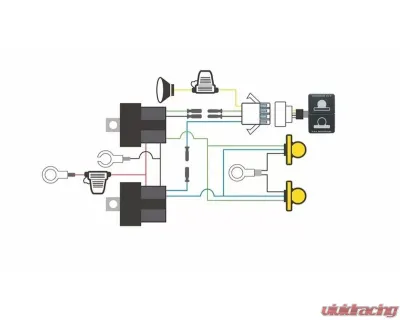Ironman 4x4 Megatom Wiring Loom - Suits Set of Two 2 Megatom Lights - IWHL004
