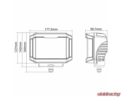 Ironman 4x4 5x7 Eclipse 99W LED with Side Shooters - Driving Light - ILED5X7K
