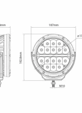 Ironman 4x4 Meteor 48W 7" LED with Daytime Running Light - Driving Light Kit                                     - ILED7MK - Image 5