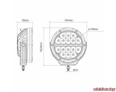 Ironman 4x4 Meteor 48W 7" LED with Daytime Running Light - Driving Light Kit - ILED7MK