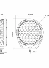Ironman 4x4 Meteor 102W 9" LED with Daytime Running Light - Driving Light                                     - ILED9MK - Image 4