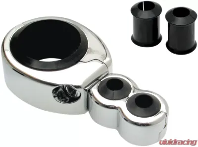 Motion Pro Cable Clamp 1"-1 1/8" Dual Thr/Clu Chrome 11-0044 - 11-0044
