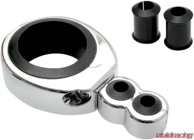 Motion Pro Cable Clamp 1 1/4"-1 1/2" Dual Thr/Clu Chrome 11-0042 - 11-0042